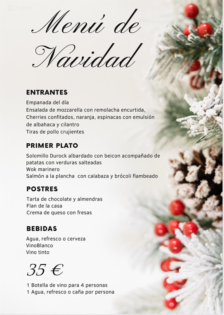 Menú Cenas Navidad 35€ - Imagen 1